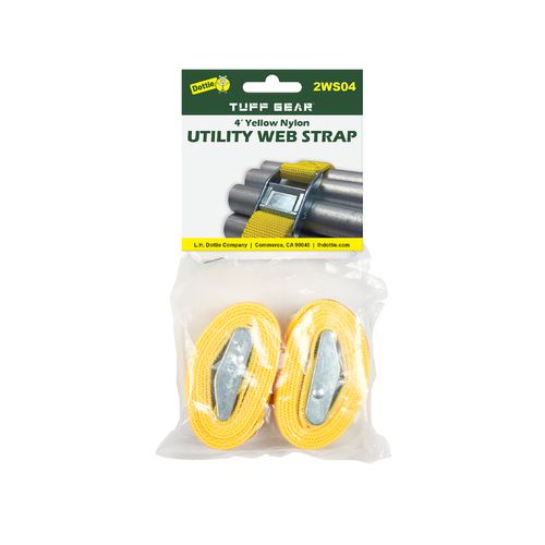 4' Yellow Nylon Web Straps (2 Pack)