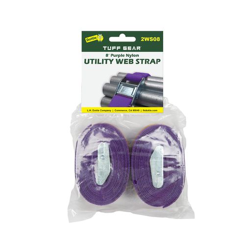 8' Purple Nylon Web Straps (2 Pack)