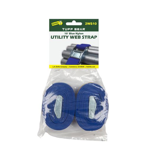 10' Blue Nylon Web Straps (2 Pack)