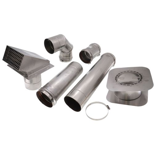 4" Z-Vent Water Heater Horizontal Vent Kit w/ Backflow