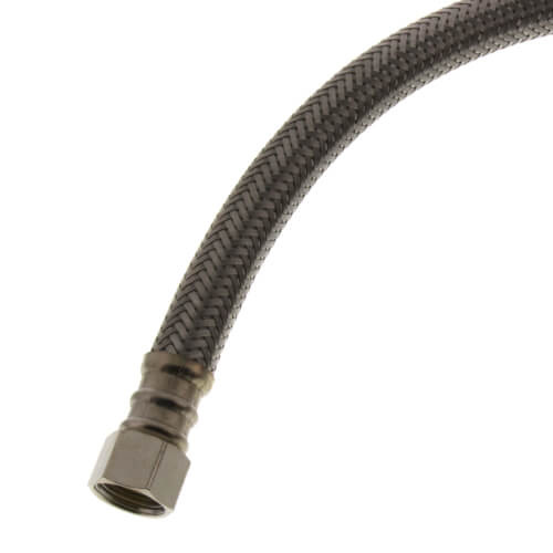 48" Braided Stainless Steel Fits-All Dishwasher Connector w/ MIP Elbow & Adapters (3/8" Comp. x 1/2" FIP)