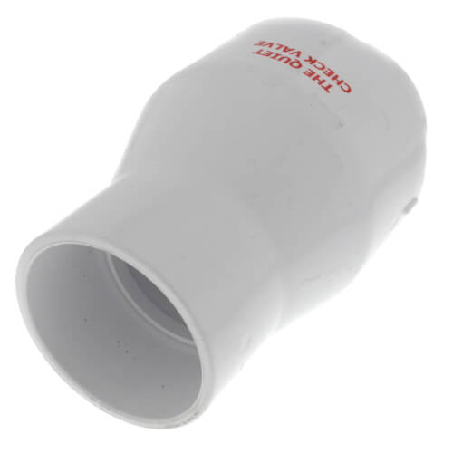 3" PVC "Quiet Check" Solvent Weld Check Valve (White Valve Body)