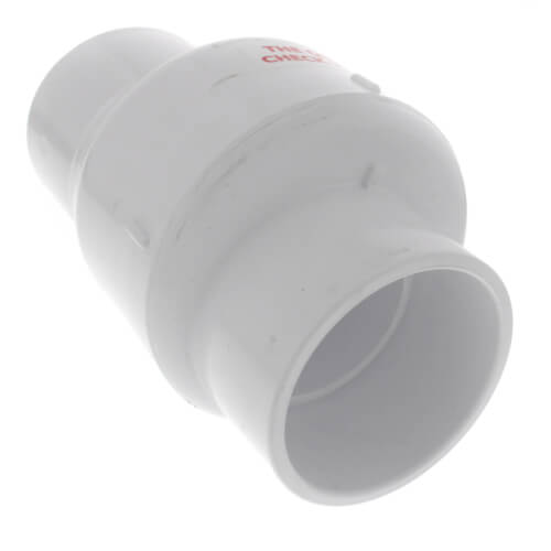 3" PVC "Quiet Check" Solvent Weld Check Valve (White Valve Body)