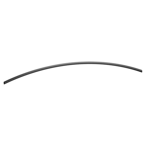 5 Ft Fixed Length Low Profile Curved Shower Rod (Matte Black)