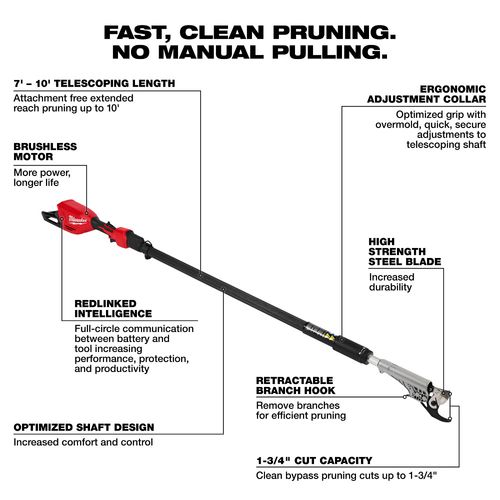 M18 Brushless Telescoping Pole Pruning Shears