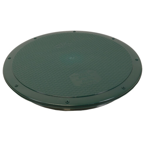 24" Flat Cover for Risers & Corrugated Pipe (Green)