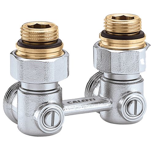 1-Pipe Angled Isolation Valve for Panel Radiators