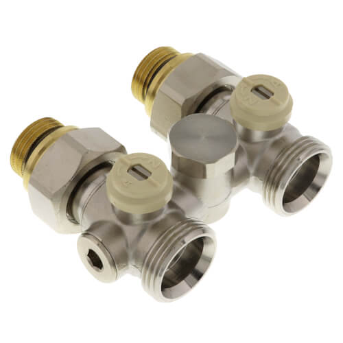1-Pipe Straight Isolation Valve for Panel Radiators