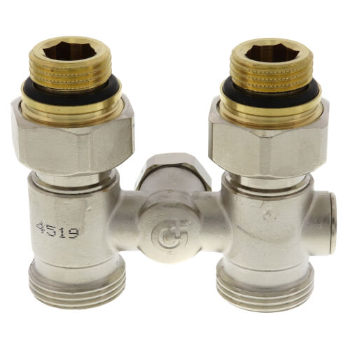 1-Pipe Straight Isolation Valve for Panel Radiators