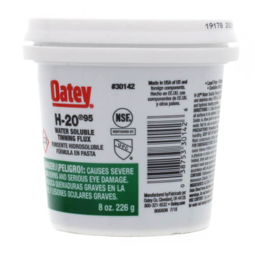 H-20 No. 95 Water Soluble Tinning Flux (8 oz.)
