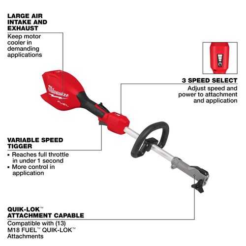 M18 FUEL Power Head w/ QUIK-LOK 5 M18 FUEL Power Head w/ QUIK-LOK