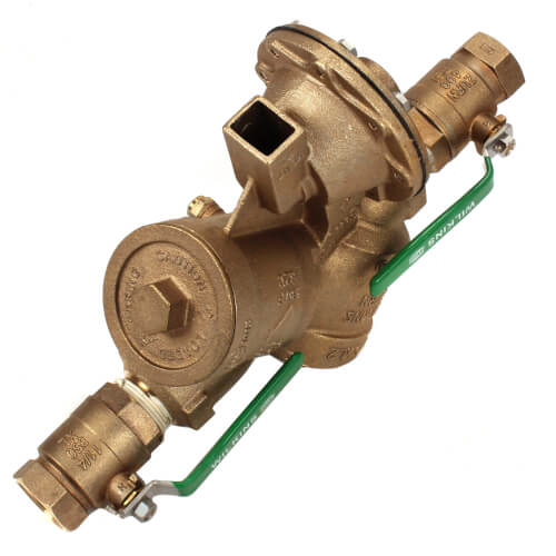 2" Lead Free Wilkins 975XL2 Reduced Pressure Principle Assembly w/ Street Elbows & Union Ball Valves