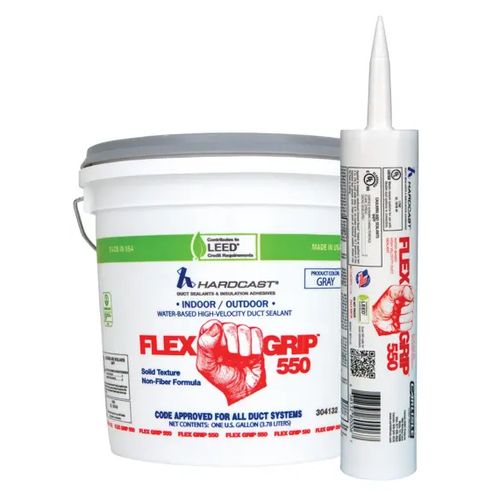 Gray Flex-Grip 550 Water Based Duct Sealant (11 oz. Cartridge), 304134