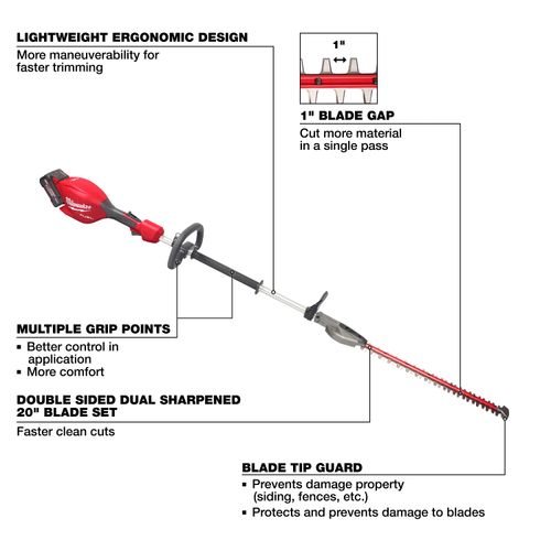 M18 FUEL Short Pole Hedge Trimmer Kit 4 M18 FUEL Short Pole Hedge Trimmer Kit