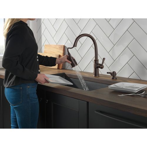 Spargo 1 Handle Pull-down Kitchen Faucet w/ Soap Dispenser & Shieldspray (Venetian Bronze), 19964Z-RBSD-DST 3 Spargo 1 Handle Pull-down Kitchen Faucet w/ Soap Dispenser & Shieldspray (Venetian Bronze), 19964Z-RBSD-DST