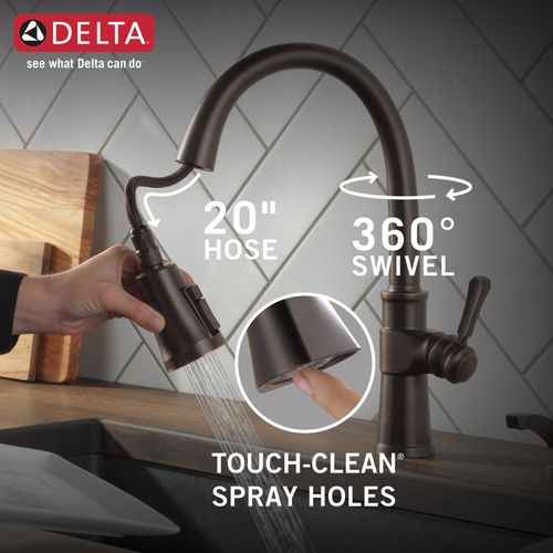 Spargo 1 Handle Pull-down Kitchen Faucet w/ Soap Dispenser & Shieldspray (Venetian Bronze), 19964Z-RBSD-DST 8 Spargo 1 Handle Pull-down Kitchen Faucet w/ Soap Dispenser & Shieldspray (Venetian Bronze), 19964Z-RBSD-DST