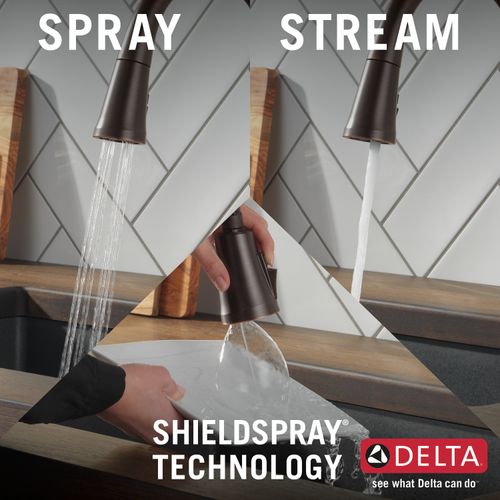 Spargo 1 Handle Pull-down Kitchen Faucet w/ Soap Dispenser & Shieldspray (Venetian Bronze), 19964Z-RBSD-DST 9 Spargo 1 Handle Pull-down Kitchen Faucet w/ Soap Dispenser & Shieldspray (Venetian Bronze), 19964Z-RBSD-DST