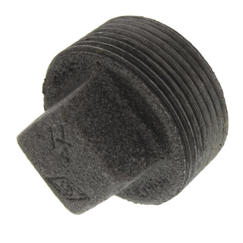 1-1/4" Black Solid Plug