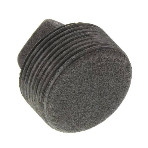 1-1/4" Black Solid Plug
