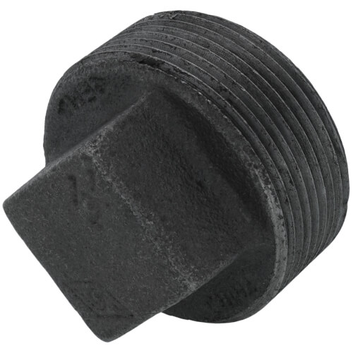 1-1/2" Black Solid Plug