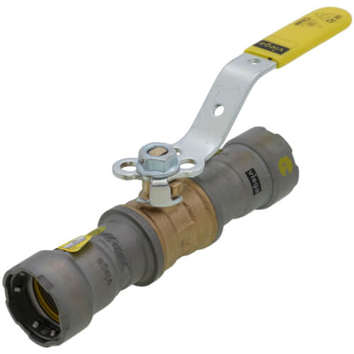1/2" MegaPressG Bronze Ball Valve w/ Carbon Steel Press Ends
