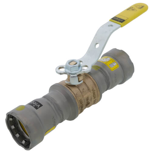 3/4" MegaPressG Bronze Ball Valve w/ Carbon Steel Press Ends