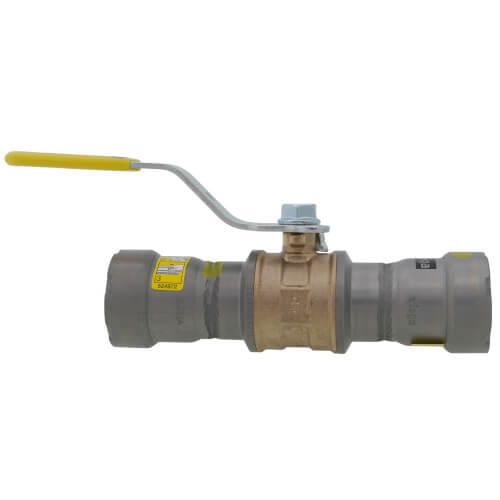 3/4" MegaPressG Bronze Ball Valve w/ Carbon Steel Press Ends 2 3/4" MegaPressG Bronze Ball Valve w/ Carbon Steel Press Ends