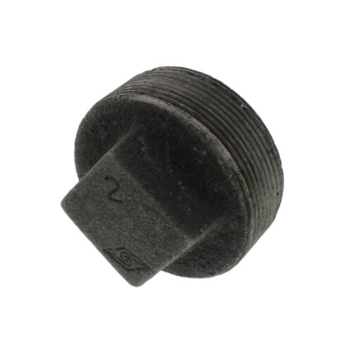 2" Black Solid Plug