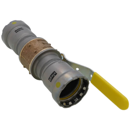 1-1/2" MegaPressG Bronze Ball Valve w/ Carbon Steel Press Ends