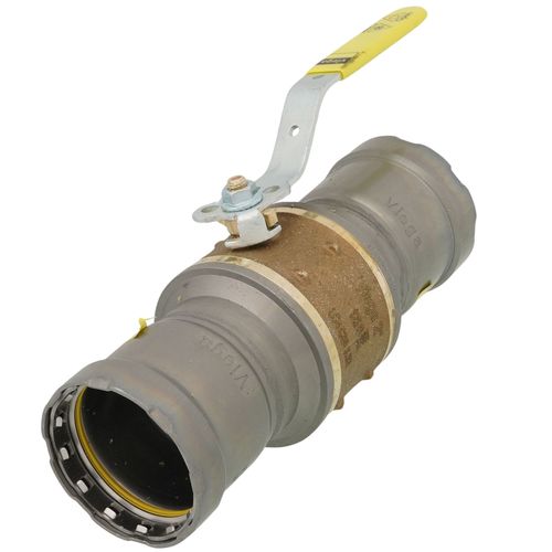 2" MegaPressG Bronze Ball Valve w/ Carbon Steel Press Ends