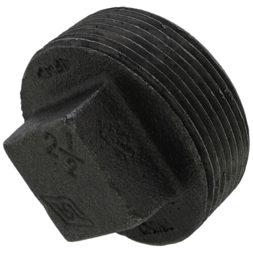 2-1/2" Black Solid Plug