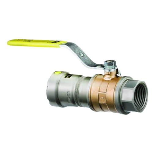 3/4" Press x FNPT MegaPressG Bronze Ball Valve w/ Carbon Steel