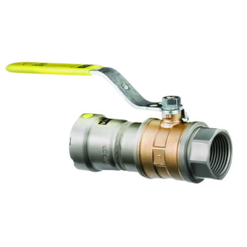 1-1/4" Press x FNPT MegaPressG Bronze Ball Valve w/ Carbon Steel
