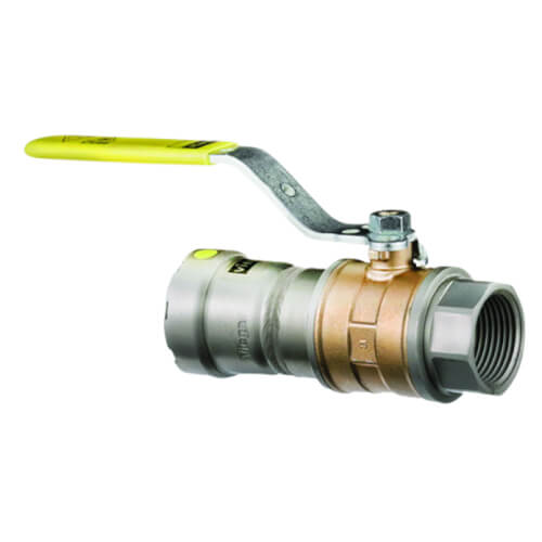 1-1/2" Press x FNPT MegaPressG Bronze Ball Valve w/ Carbon Steel