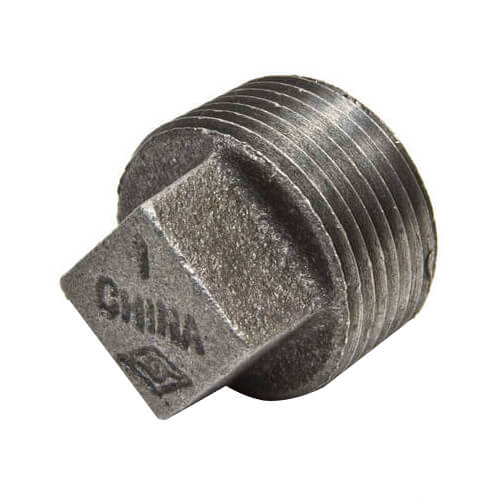 4" Black Solid Plug