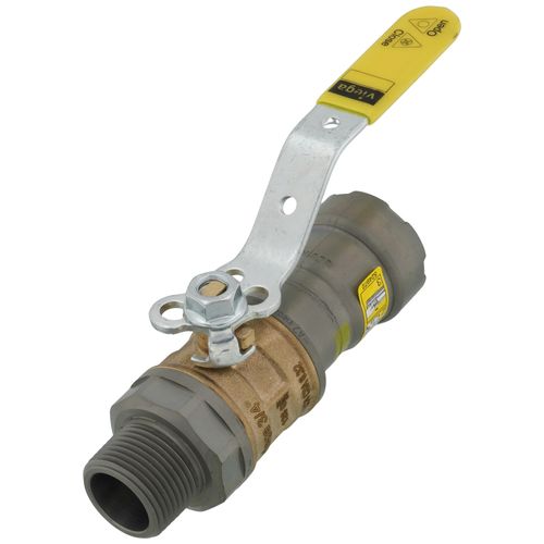 3/4" Press x MNPT MegaPressG Bronze Ball Valve w/ Carbon Steel