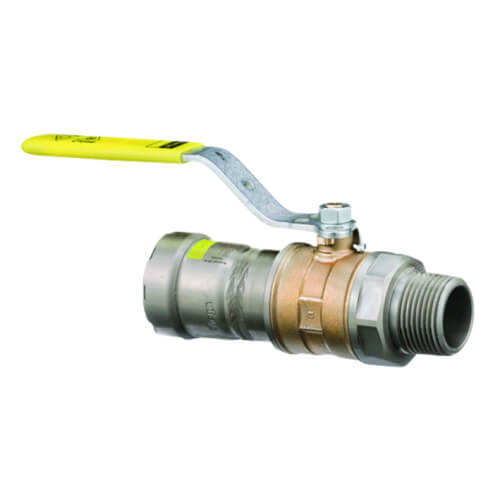 1" Press x MNPT MegaPressG Bronze Ball Valve w/ Carbon Steel