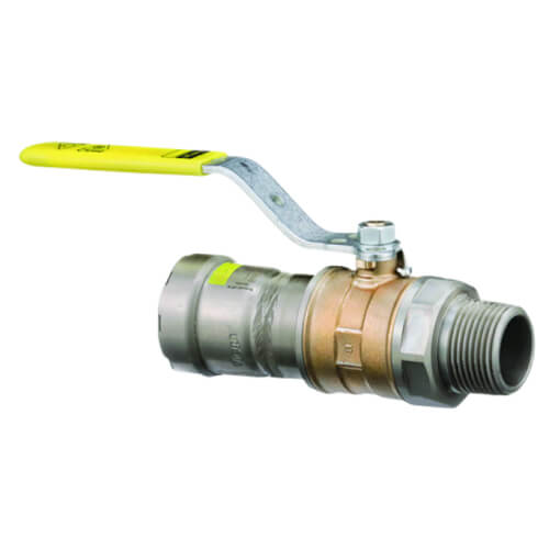 1-1/2" Press x MNPT MegaPressG Bronze Ball Valve w/ Carbon Steel