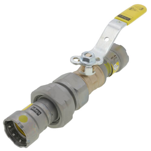 1/2" Press x Press Union MegaPressG Bronze Ball Valve w/ Carbon Steel