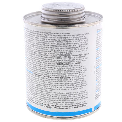 16 oz. Oateyweld CPE Shower Pan Liner Solvent Cement (Milky White)