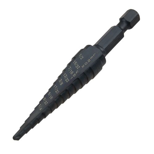 1/8" to 1/2" Vari-Bit Step Drill Bit w/ 1/4" Shank