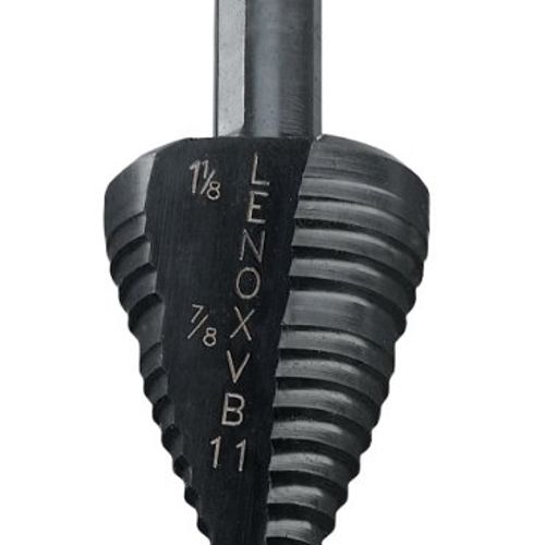 7/8" to 1-1/8" Step Drill Bit w/ 3/8" Shank
