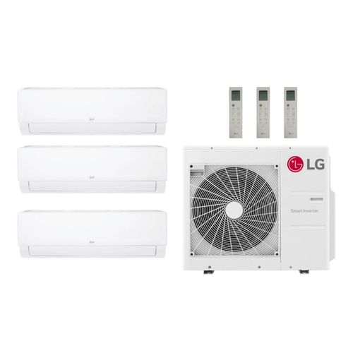 30,000 BTU, R-32, 22 SEER2 Ductless Three Zone Heat Pump Package (9+9+12)