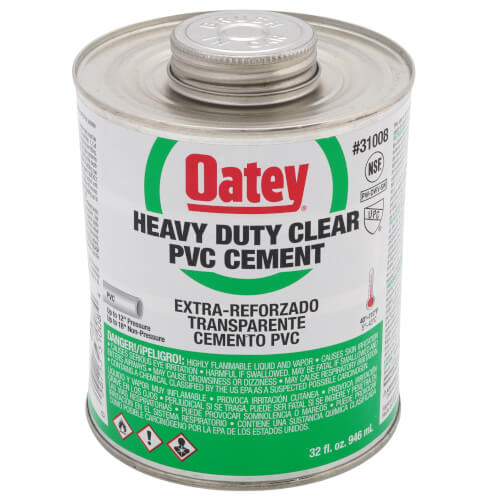 32 oz. Oateyweld Heavy Duty Solvent Cement (Clear)