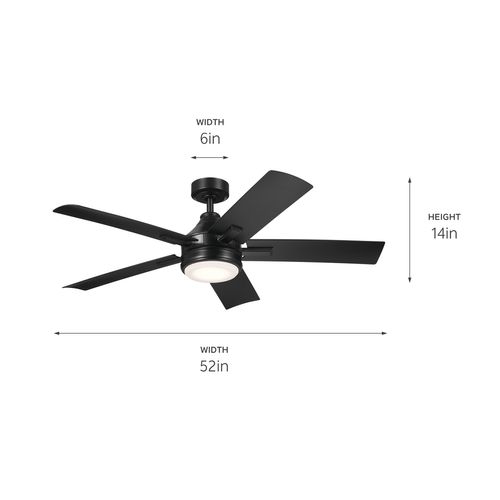 52" Tide Ceiling Fan (Satin Black) 2 52" Tide Ceiling Fan (Satin Black)