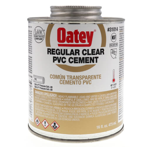 16 oz. Solvent Cement PVC Pipe and Fittings (Clear)