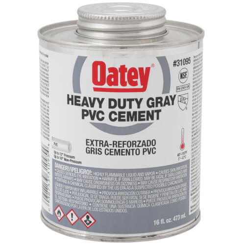 16 oz. Heavy Duty Medium Set PVC Cement (Gray)