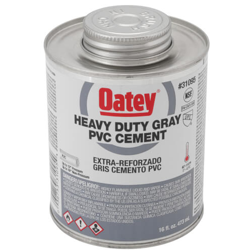 16 oz. Heavy Duty Medium Set PVC Cement (Gray)
