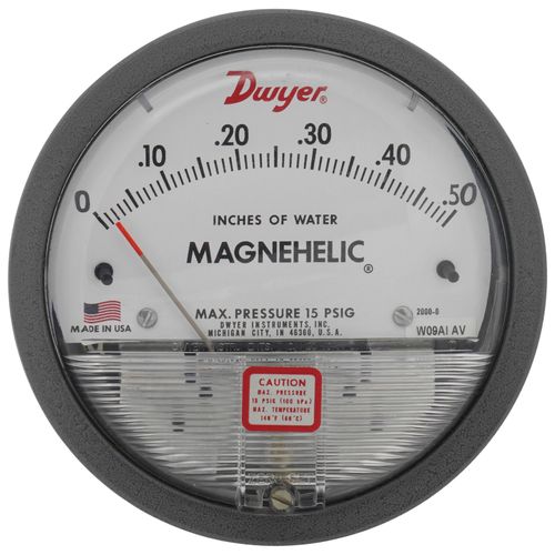 Magnehelic Differential Pressure Gage (0 - .50" W.C.)