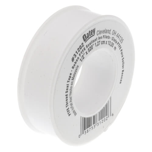 1/2" x 520" PTFE White Thread Seal Tape